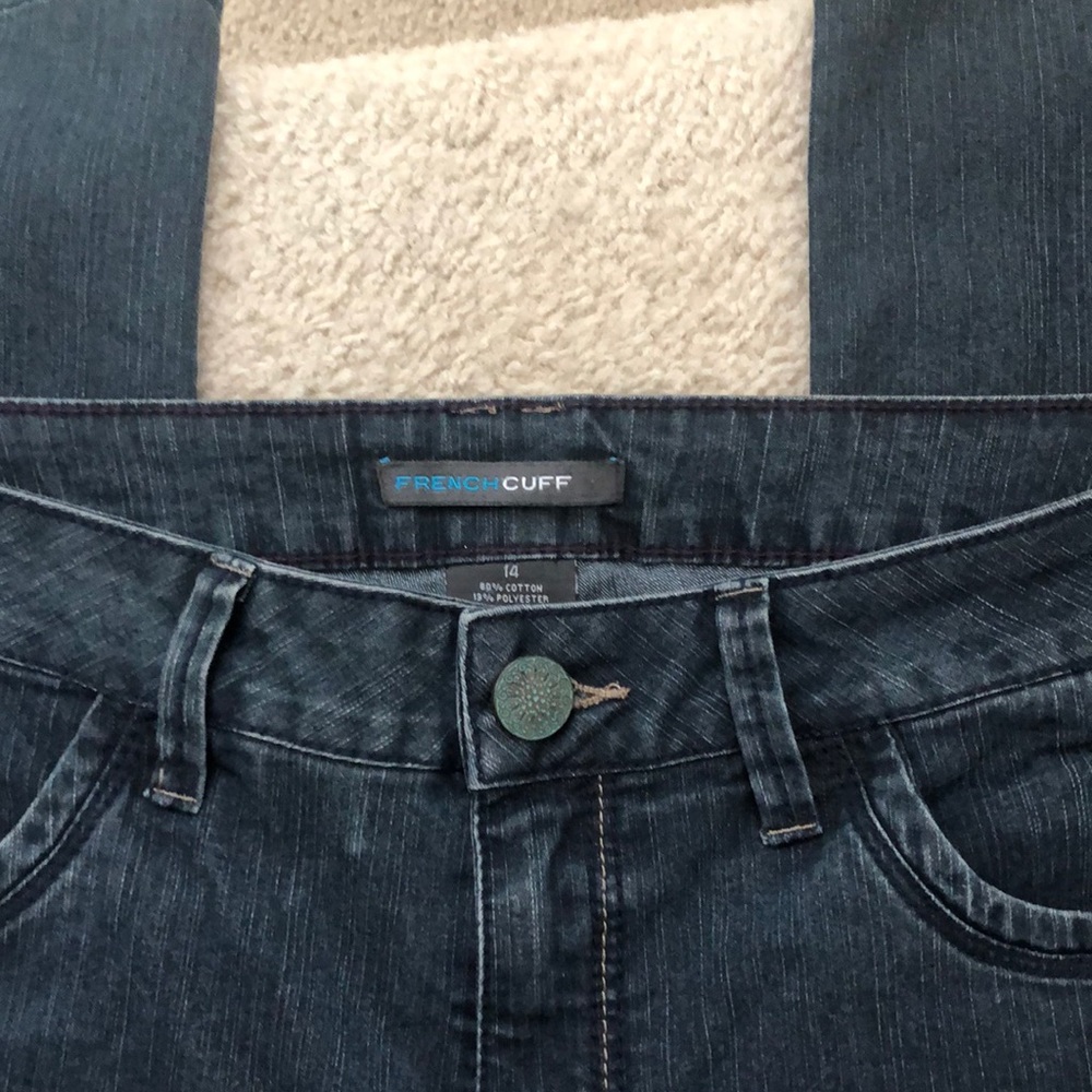 French Cuff Boot Cut Jeans SZ 14 - Picture 5 of 8